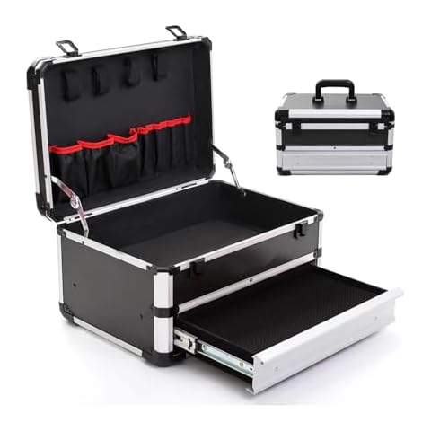 Tool Box Organizer Professional,Portable,High capacity,Made of Aviation Materials,Lightweight,Tool Box Suitable for Storage of Various Tools，Repair Tools, Hairdressing tools, Music Equipment Cover