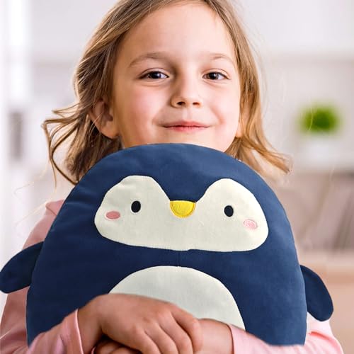 RAILONCH Tier Kissen Plüschtier Stofftier Kuscheltier Cartoon Kissen Süß Dinosaurier Geschenk Unisex Kuscheltier (Pinguin)