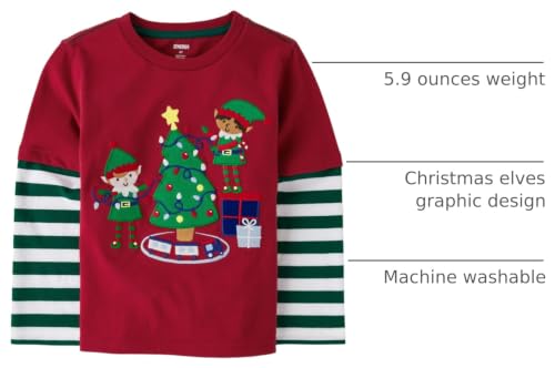Image of Gymboree Boys and Toddler Embroidered Graphic Long Sleeve Layered T-Shirts