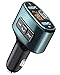 Produktbild Bovon FM Transmitter Auto Bluetooth, FM Transmitter Bluetooth Auto Adapter Freisprecheinrichtung, Auto Ladegerät mit Zusätzlicher Typ-C-Port & 2 USB Anschlüsse, Unterstützt USB Stick (Grün)