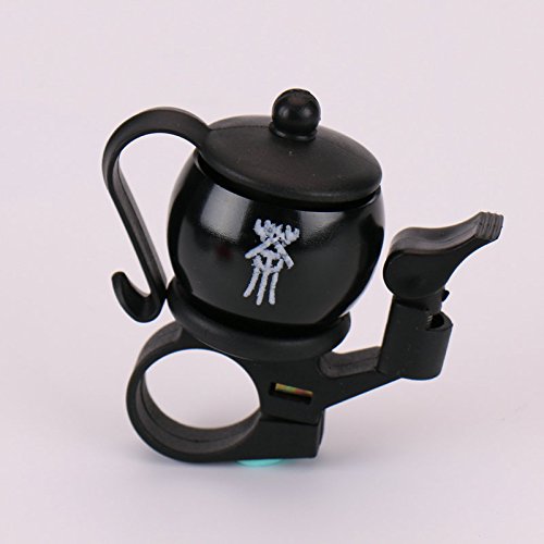 Cunluna 2 pcs Mode Multicolore en Alliage d'aluminium en Forme de théière Sonnette de vélo Cover