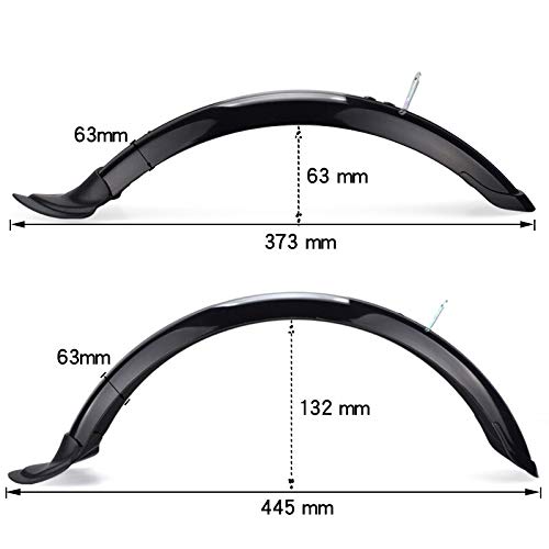 Jeu de Garde-Boue, Garde-Boue de vélo, Garde-Boue de vélo Garde-Boue de vélo Tout Compris Accessoires de vélo for Voiture électrique Pliable de 14 Pouces