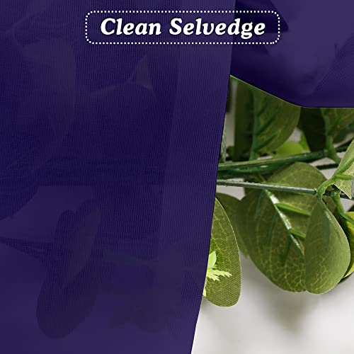 Image of OVZME 2 Pieces Sheer Curtains 96 Length Window Treatments, Voile Drapes Light Airy Window Decor for Patio Door Living Room Bedroom, Each W42 X L96 inches, Purple