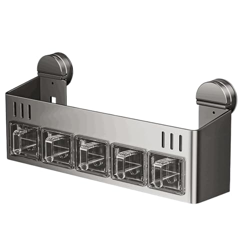Organizador de especias – Estante de pared de doble capa para condimentos y condimentos – Solución de almacenamiento de cocina ideal para chefs caseros