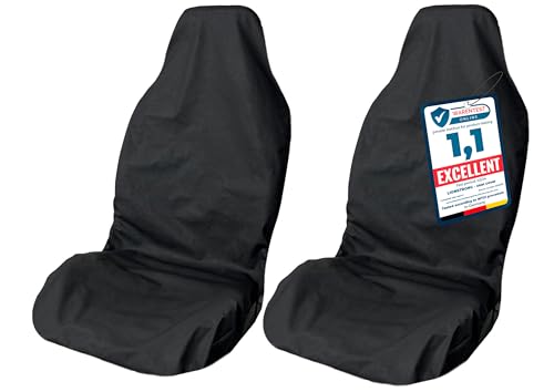 LIONSTRONG® Lot de 2 Housses de siège de Voiture pour siège Avant - Universellement Compatible - Imperméables - en Polyester