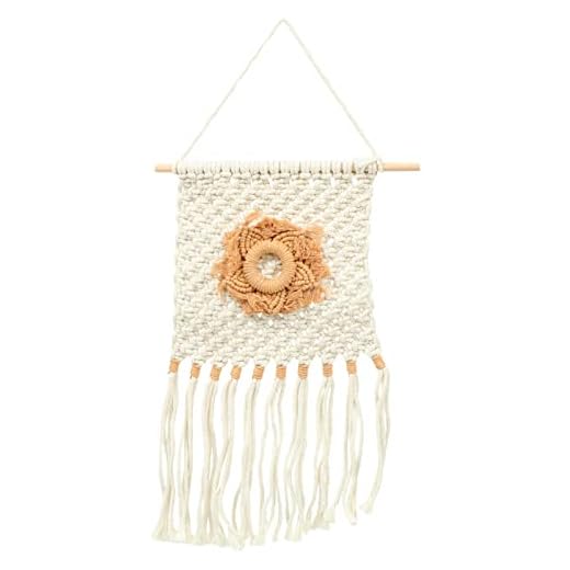 Garneck MACRAME Väggbonad Liten Vävd Väv Vägg Konst Dekor Tofs Vävd Väv Väggen Hängande Prydnad MACRAME Väv Tofs Konst Bomull Rep Vävd Gardin