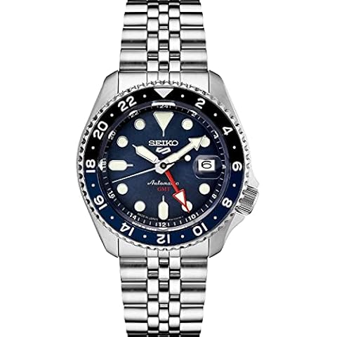 Seiko SSK003 5 Sports Men's Watch Silver-Tone 42.5mm Stainless Steel Cover