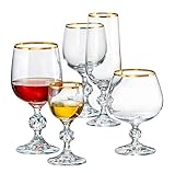 nicht Spülmaschinenfest Bohemia Celebration Set 24 teilig - Hochzeitsgeschenk - Sektgläser, Weingläser, Cognacschwenker, Likörgläser -