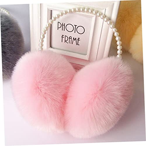 NOLITOY 2pcs Plush Earmuffs for Girls Warm Ear Covers for Winter Cute Faux Rabbit Fur Design Lightweight Comfortable for Boys and Girls4
