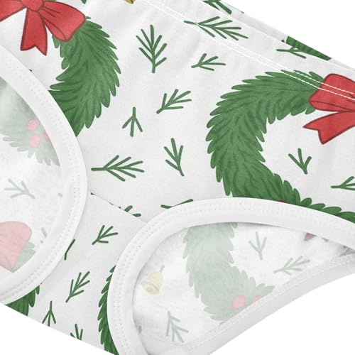 Girls' Brief Panties Comfort Color for Young Girls Seamless Wreaths Pattern4