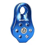 Polea de escalada al aire libre, polea compacta de una sola cuerda, equipo portátil de escalada en roca, polea de elevación fija de aleación de aluminio, polea de montañismo de alta resistencia para