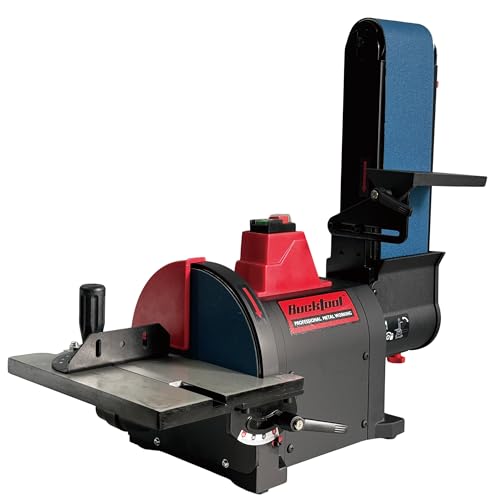 BUCKTOOL Pro 1HP Bench Belt Sander for Metal Working, 4 x 36 in Belt and 8 in Disc Sander with 1HP...
