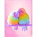 Produktbild Diamant Malerei Set Erwachsene, 2 Papageien, 5D Diamant Painting Full,Gemälde Malen nach Zahlen kinder Strass-Stickerei Kreuzstich Kits Handwerk Leinwand Wand-Dekoration, Bild Wohnzimmer 30 x 40 cm