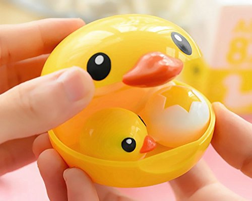 Jking Cute Contact Lens Case Kit Holder Mirror Box Invisible Glasses Box Storage Boxes (Yellow Duck) #TOP18