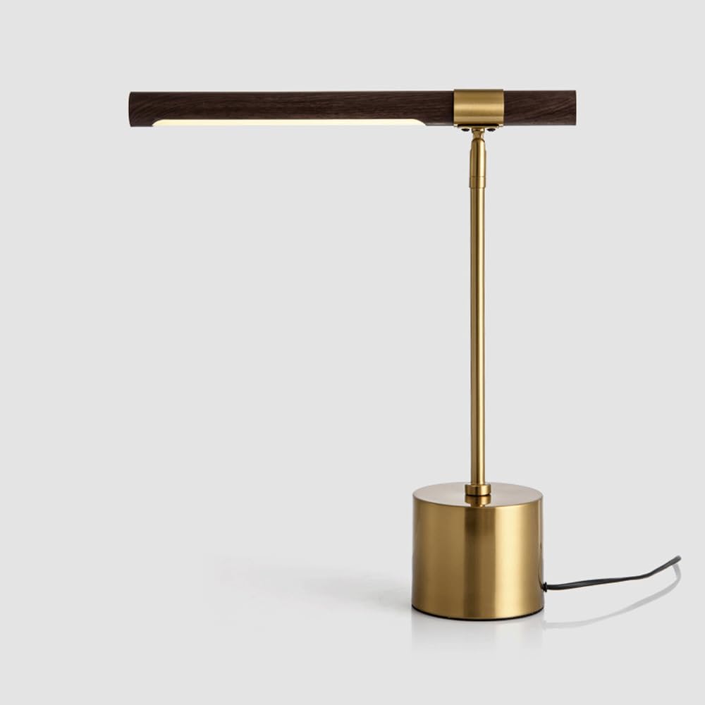 MEGHALI Lampe de Bureau LED en Grain de Bois, Design Moderne et Simple, éclairage d'intérieur, luminaire décoratif de Plafond, idéal pour Un Salon, Une Chambre à Coucher ou Un Bureau