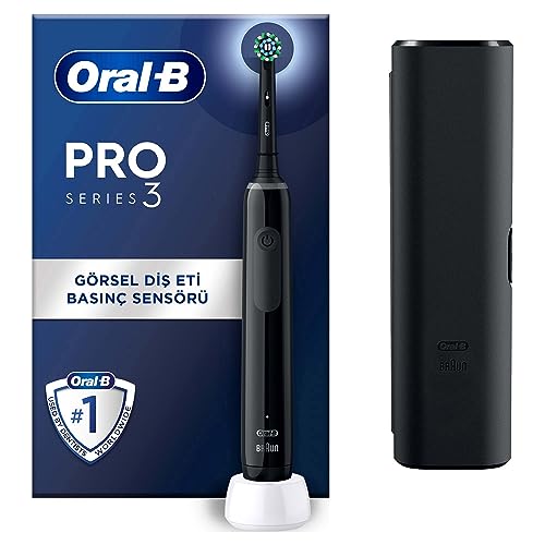 Oral-B Pro3-3500 Şarj Edilebilir Diş Fırçası Siyah (Seyahat Kabı Hediyeli)