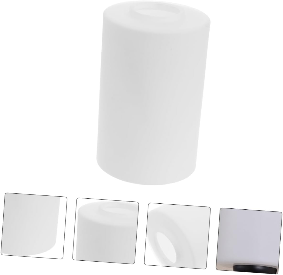 NUOBESTY E27 Frosted Glass Lamp Shade Cylinder Pendant Light Fixture 2-Piece Set for Chandelier and Wall Light Sturdy and Stylish Replacement Globe Shade