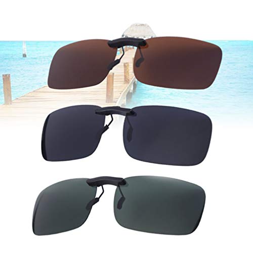 BESPORTBLE 3Pcs Clipe Na Lente Polarizada Flip up para Óculos de Grau Óculos de Proteção UV (Filme C