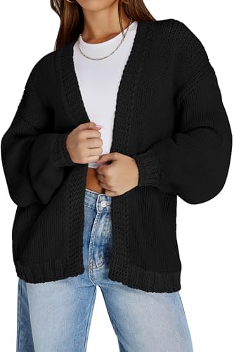 Cakulo Womens Oversized Chunky Cardigan Sweaters Open Front Long Cardigans Fall Coatigan 2025 Knit Sweater Coats