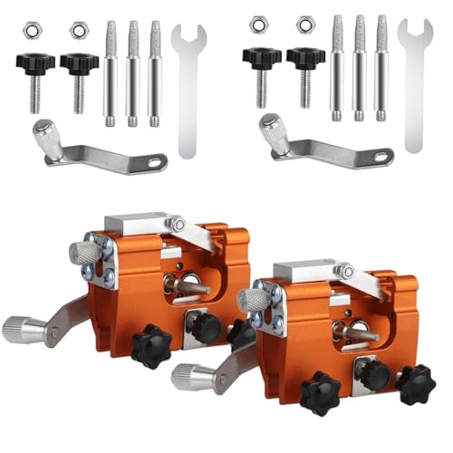 2 Sets Chainsaw Chain Sharpener Kit, Portable Chainsaw Chain Sharpening Jig, Suitable for 12-20in Chain Saws and Electric Saws