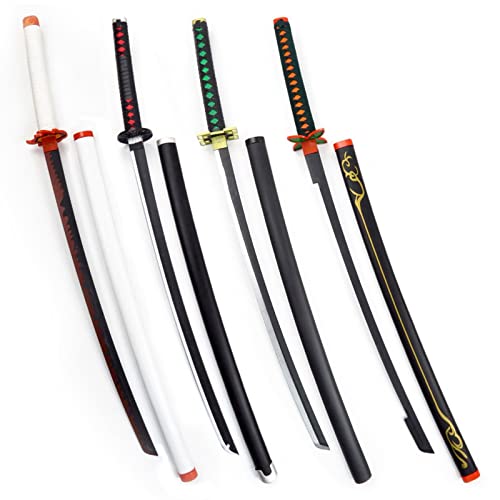 EONME Katana Japonais, 104cm Épée en Bois De Tueur De Démons, Polypropylène, Anime Cosplay Épées, One Piece Wado Ichimonji Replique Zoro Epee Sabre ( Color : E , Size : 104cm ) Cover