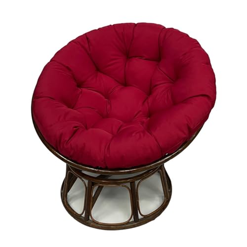 Image of KYNE Round Cushion for Hanging Basket Polyester Round Shape Swing Chair Cushions for Outdoor Egg Swing Chair Garden Swing, Seat Padded Pillow Cushion (Wine red(mehroon))