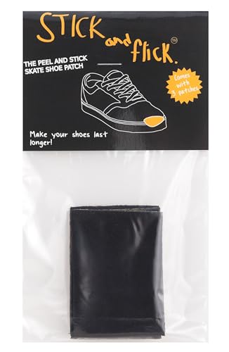 Stick and Flick Suede Skateboard Shoe Repair Patches - Peel and Stick Toe...