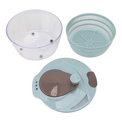 Salad Rotator, Manual Rotating Vegetable Washer Quick Mixing for Kitchen (Blue) - Image 3