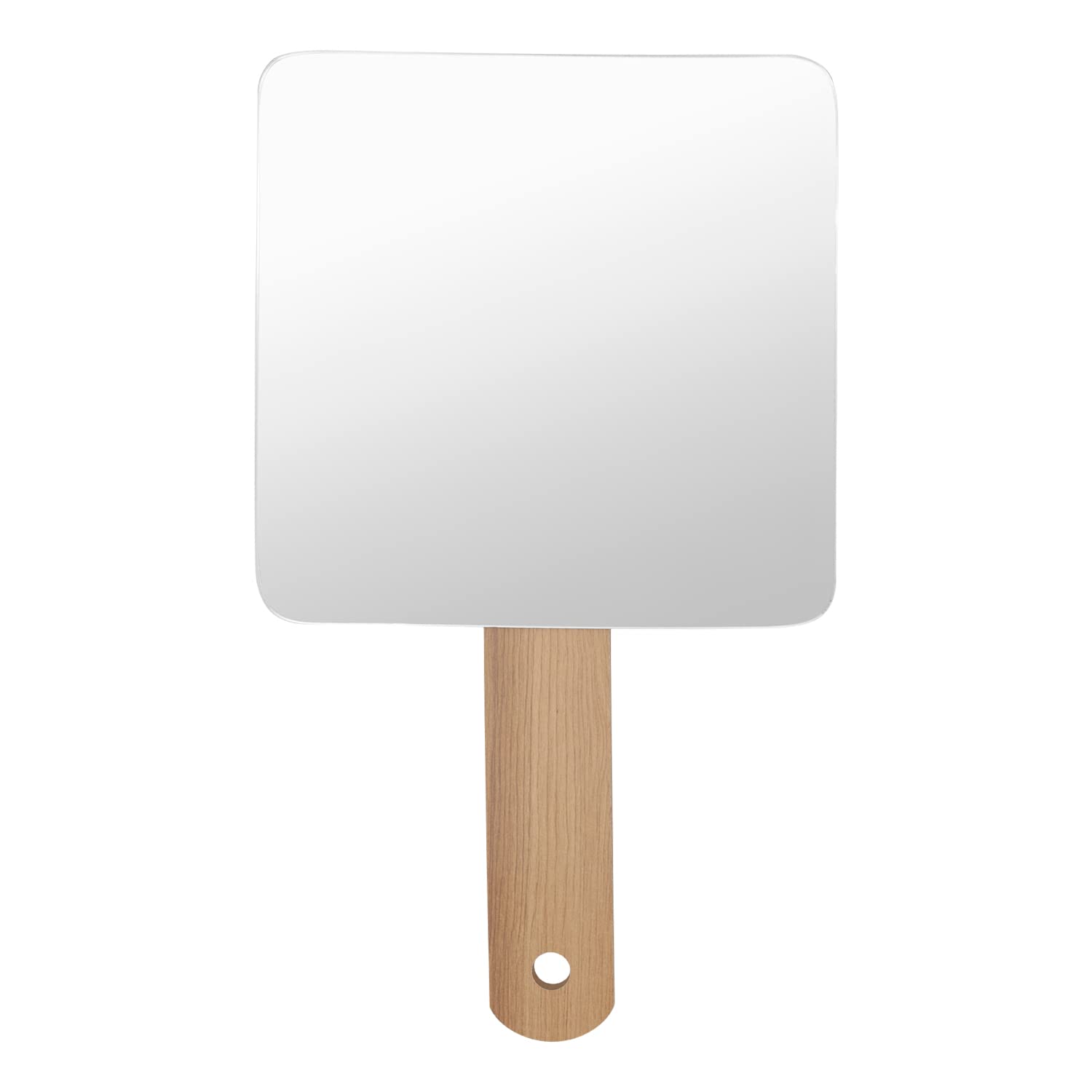 Victor Mirrors Wooden Handheld Beauty Makeup Mirror Set of 1 - Square Hand Mirror, Salon Mirror, Dressing Table Mirror, Shaving Mirror, Travel Mirror (11.5 inch)-image-15