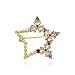 Broche Femme Plaqué Argent Pentacle Zircones