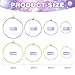 TOAOB 300pcs Jump Rings Round Wine Glass Rings Gold Silver Earring Beading Hoops Component Accessories 20mm to 35mm Jewelry Findings for DIY Jewelry Making