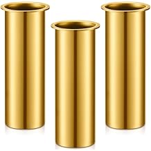 Yaocom 3 Pcs Brass Drain Tube Boat Drain Tube Plug Brass Boat Drain Plug Livewell Overflow Drain Tube for Boat Water Marine Transom Splashwell Livewell Transom Splashwell Installation