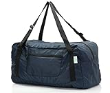 HOLYLUCK Foldable Travel Duffel Bag For Women & Men Luggage Great for Gym (Navy Blue) One_Size