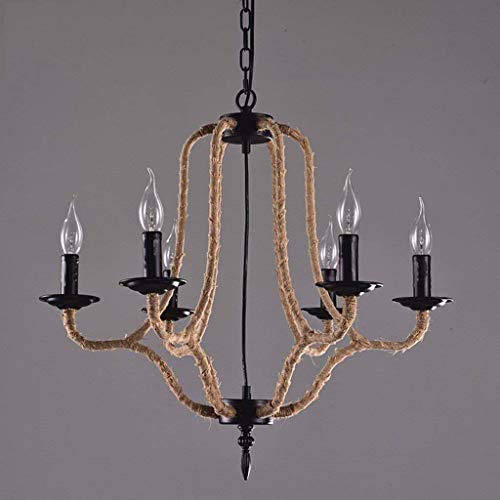 Lustre bougie en fer forgé style américain rétro fait main