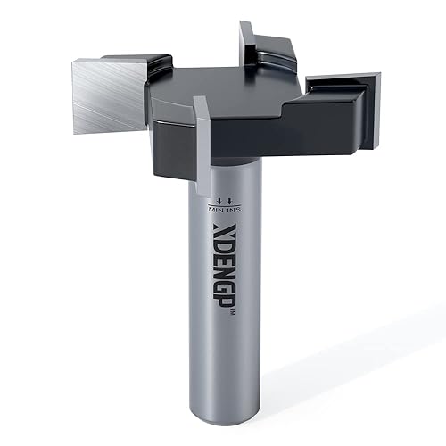 XDENGP Broca de fresadora de superficie de alerón CNC, vástago de 12 pulgada, diámetro de corte de 2 pulgadas, limpieza inferior de aplanamiento de