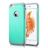 iPhone 6S Case, technext020 Slim Hybrid Dual Layer Silicone Bumper Case Mint Hard Cover for Apple iPhone 6S and iPhone 6 Turquoise