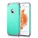 iPhone 6S Case, technext020 Slim Hybrid Dual Layer Silicone Bumper Case Mint Hard Cover for Apple iPhone 6S and iPhone 6 Turquoise
