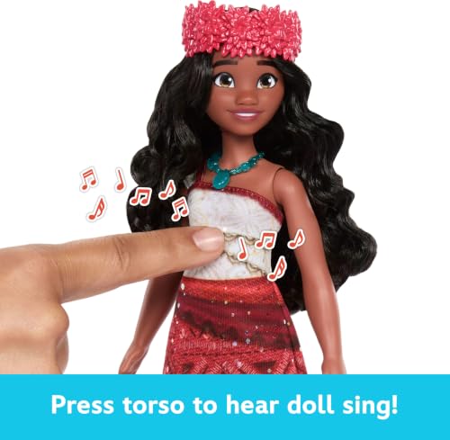 Mattel Disney Singing Moana 2 Doll, Sings We're Back in English | Posable Fashion Doll in Removable Outfit with 5 Accessories, Including Oar & Conch Shell, Inspired by Moana 2 - image 3