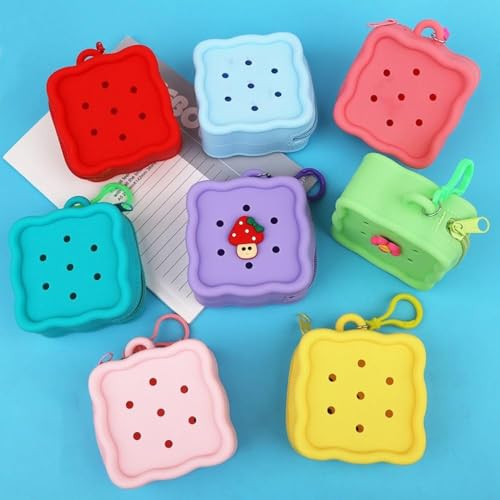 Cute Holes Soft Mini Wallet Zipper Coin Purses Silicone Card Holder Money Bag Women Girls Change Pouch Storage Bag3