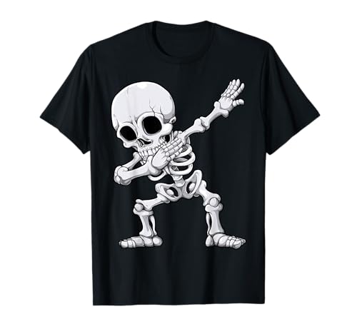 Halloween Boys Men Dabbing Skeleton Skull Rib Cage Dab Dance T-Shirt