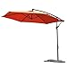 Angel Living 3M Parasol Excéntrico Sombrilla Voladiza con Manivela para Patio Exterior, Grande y Estable (Terracota)