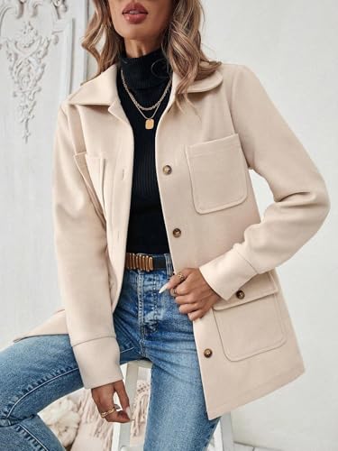 Cozy Apricot Womens Fall Winter Jacket – Effortless Style with a Loose Fit - Image 3