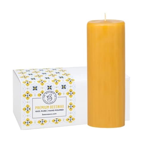 The Beeswax Co Pillar Beeswax Candle Cover
