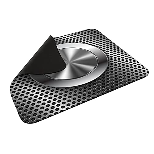 Mouse Pad Round Switch Knob Button On Metal Perforated Background Vector For Office Computers Laptop Travel Gaming Working Studying Graphic Designers Gaming Pc Felt Desk Mat Zdq 1822Cm #TOP2