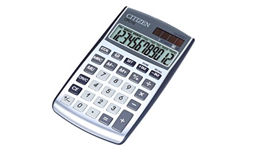 Preisvergleich Produktbild Citizen CPC112 Taschenrechner Währungsumrechnung Steuerrechnung Gewinnaufschlagsrechnung solar- und batteriebetrieben zwölfstelliges Display