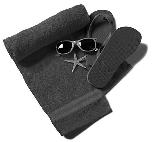 Talvania Luxury Bath Towels - 100% Ring Spun Cotton 650 Gsm Big Hotel Bath Towel Set Of 4 Perfect For Pool Spa, Bathrooms (Charcoal) #TOP3