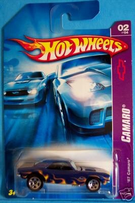 Amazon.com: Mattel Hot Wheels 2007 1:64 Scale Blue With Flames