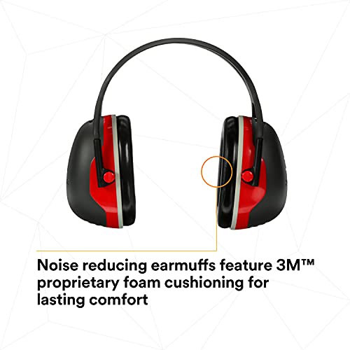 3M Peltor X3A Over-the-Head Ear Muffs, Noise Protection, NRR 28 dB, Construction, Manufacturing, Maintenance, Automotive, Woodworking, Heavy Engineering, Mining