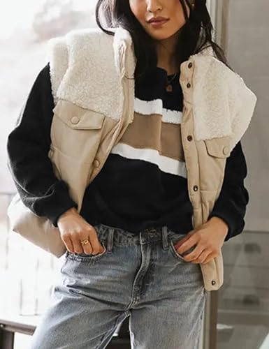 Tanming Womens Casual Sweatshirt Crewneck Patchwork Pullover Tops Long Sleeve Color Block Shirts - Image 7