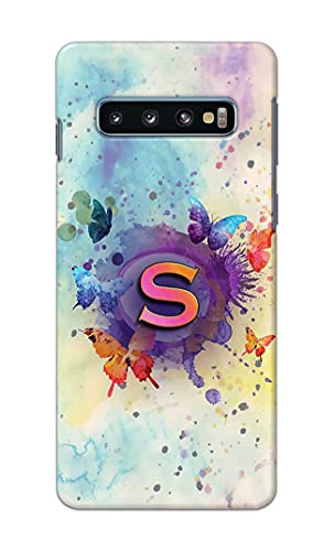 Image of PRINTFIDAA� Printed Hard Back Cover Case for Samsung Galaxy S10 Plus | Samsung S10+ Back Cover (Alphabet S) -2808